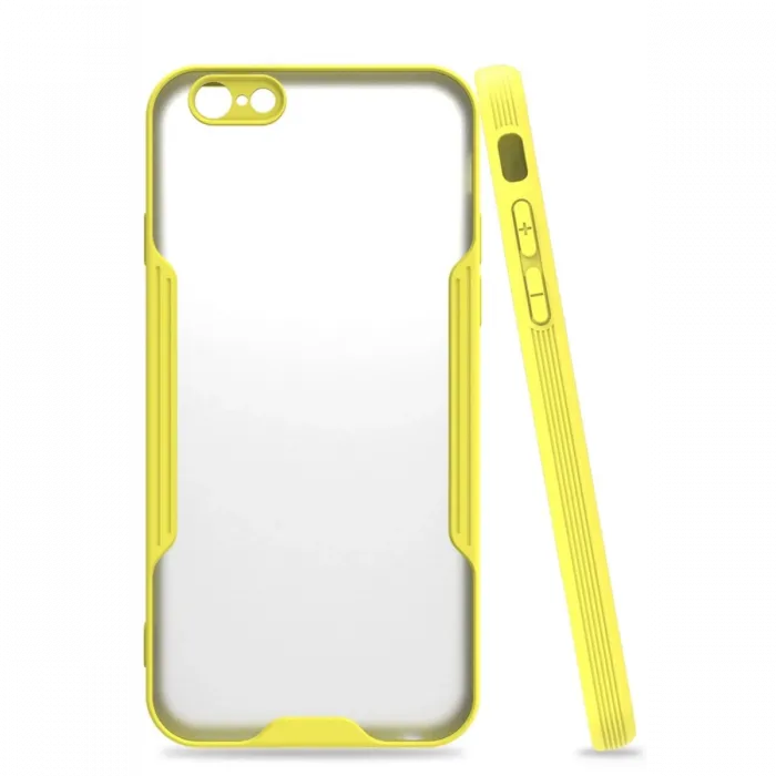 Newface iPhone 6 Kılıf Platin Silikon - Sarı