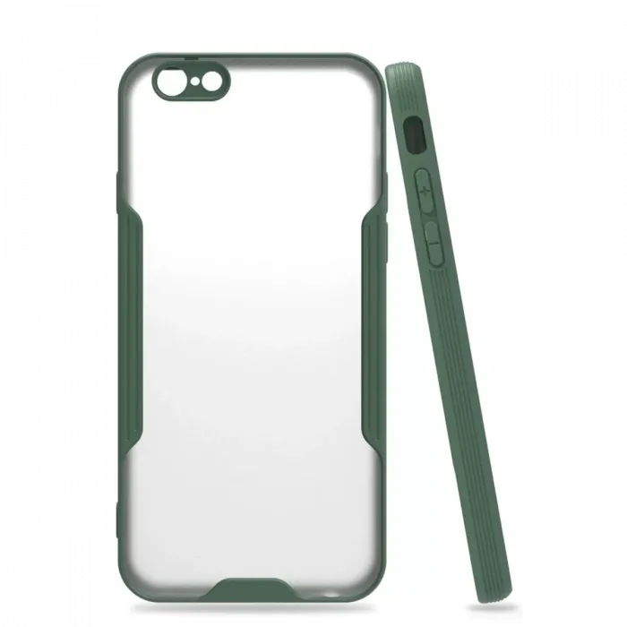 Newface iPhone 6 Kılıf Platin Silikon - Yeşil