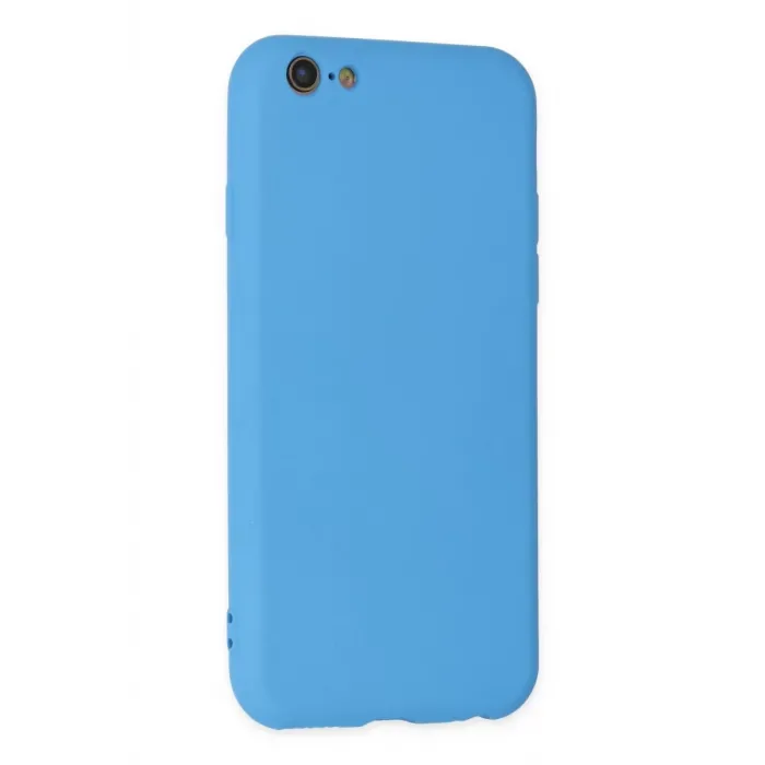 Newface iPhone 6 Plus Kılıf Nano içi Kadife Silikon - Mavi