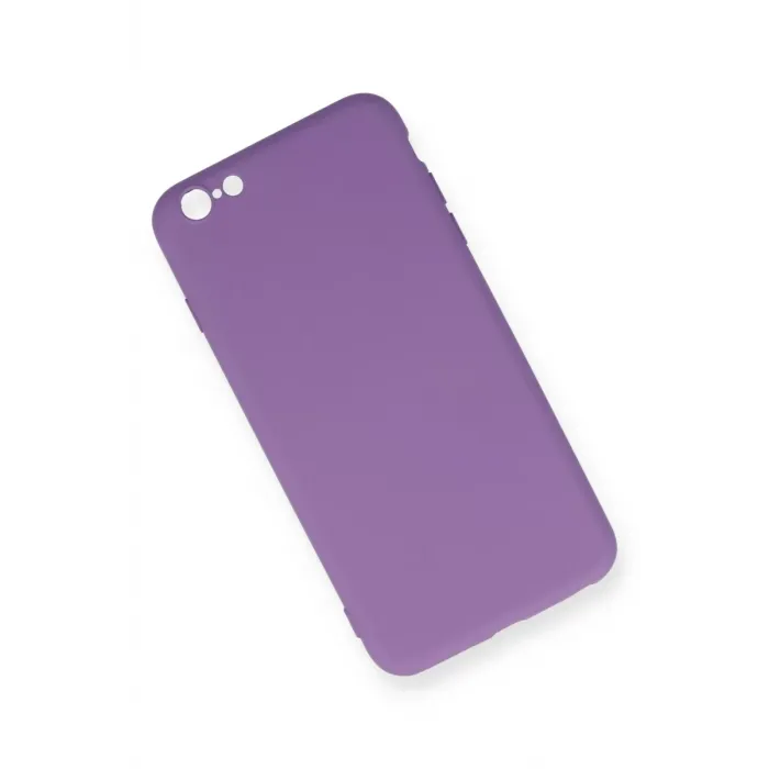 Newface iPhone 6 Plus Kılıf Nano içi Kadife Silikon - Mor