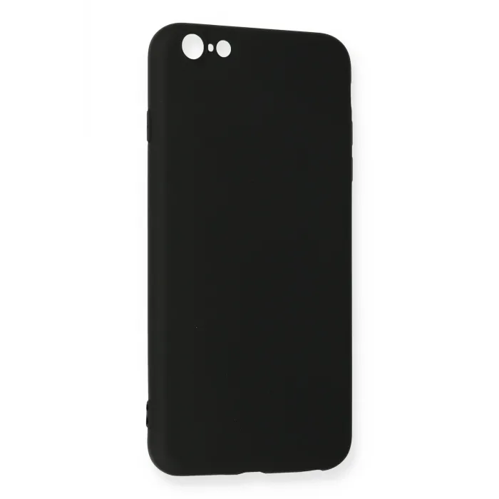 Newface iPhone 6 Plus Kılıf Nano içi Kadife Silikon - Siyah