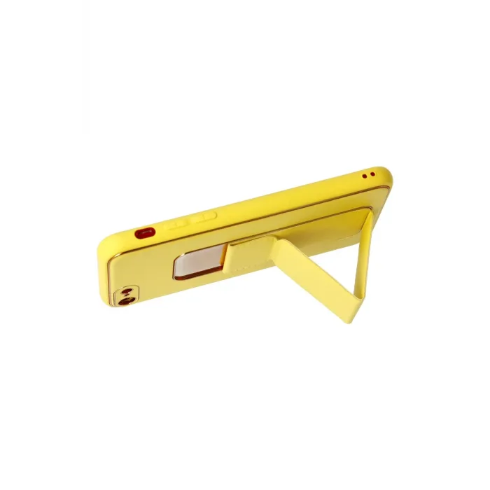 Newface iPhone 7 Kılıf Coco Deri Standlı Kapak - Sarı