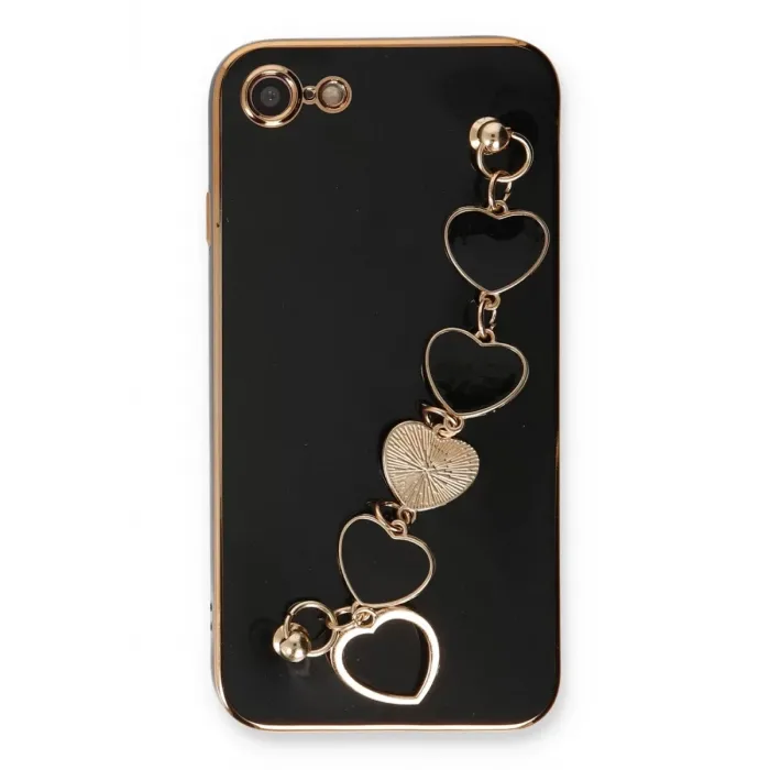 Newface iPhone 7 Kılıf Esila Silikon - Siyah