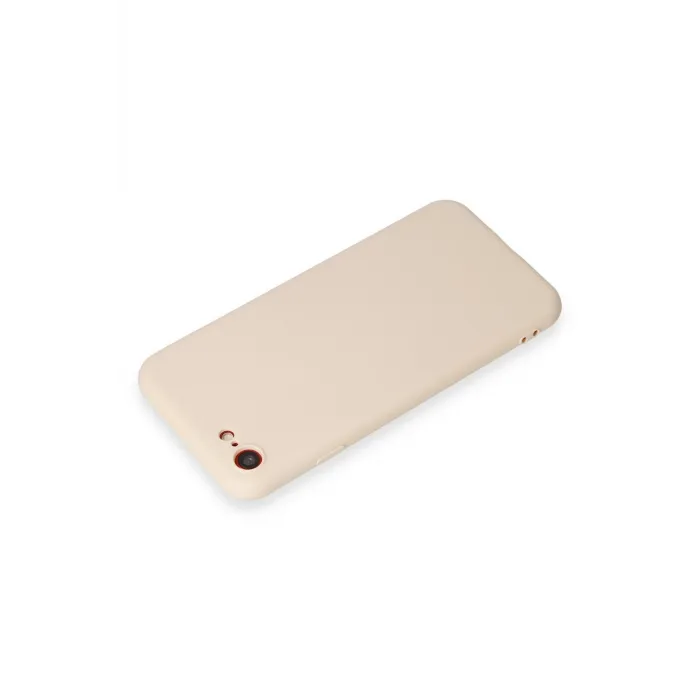 Newface iPhone 7 Kılıf First Silikon - Krem