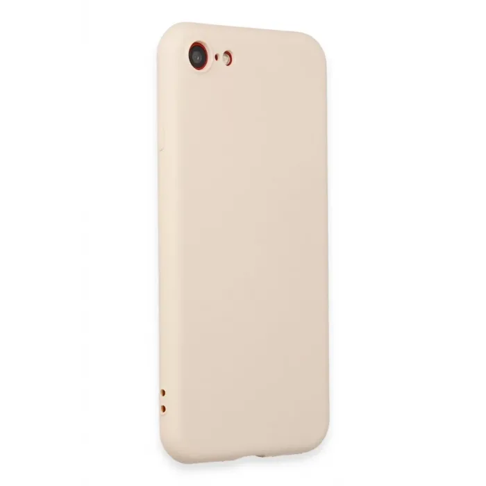 Newface iPhone 7 Kılıf First Silikon - Krem