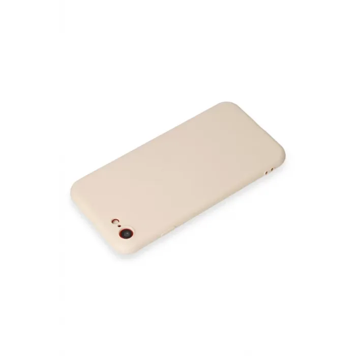 Newface iPhone 7 Kılıf First Silikon - Krem