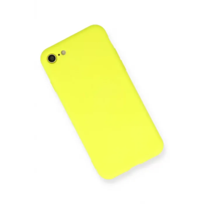 Newface iPhone 7 Kılıf Nano içi Kadife Silikon - Sarı