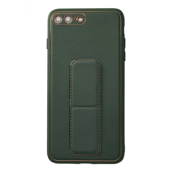 Newface iPhone 7 Plus Kılıf Coco Deri Standlı Kapak - Yeşil