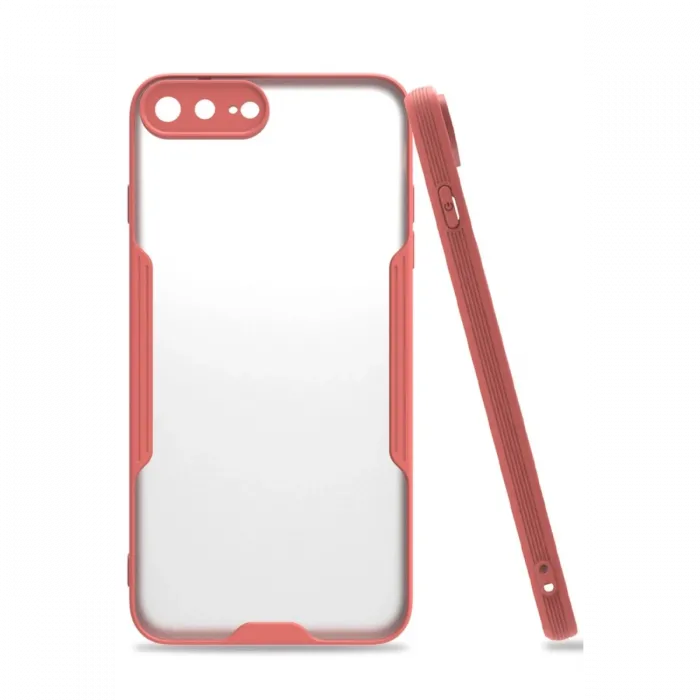 Newface iPhone 7 Plus Kılıf Platin Silikon - Pembe