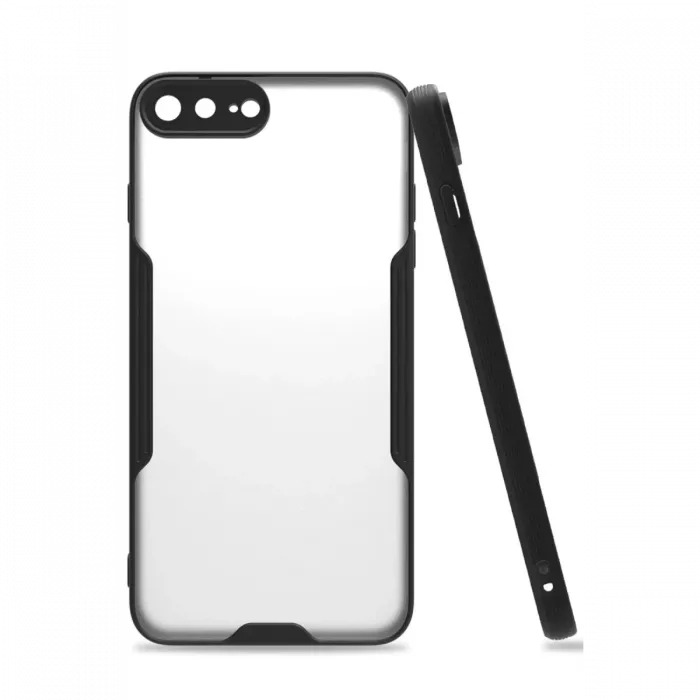 Newface iPhone 7 Plus Kılıf Platin Silikon - Siyah