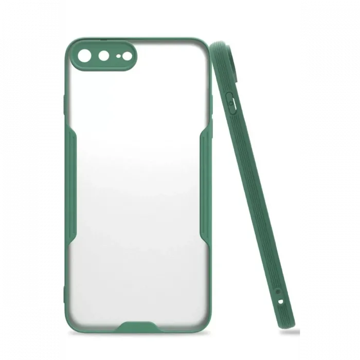 Newface iPhone 7 Plus Kılıf Platin Silikon - Yeşil