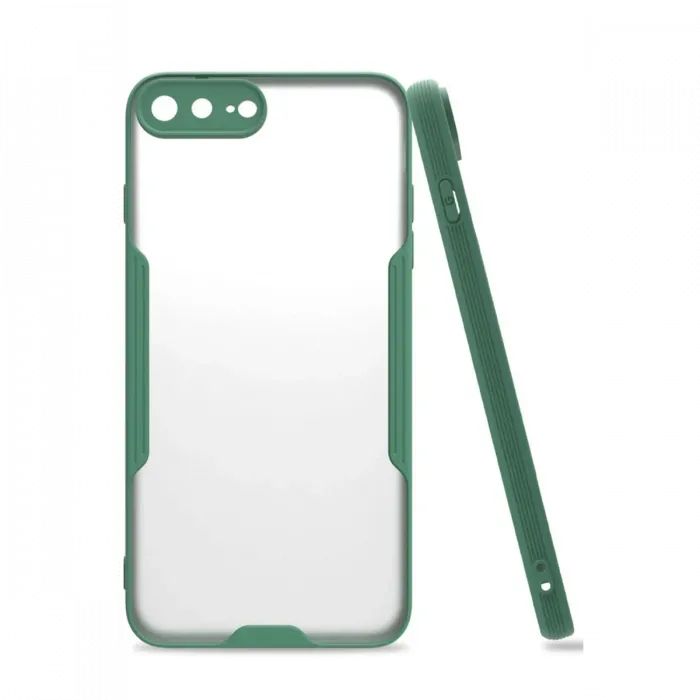 Newface iPhone 7 Plus Kılıf Platin Silikon - Yeşil