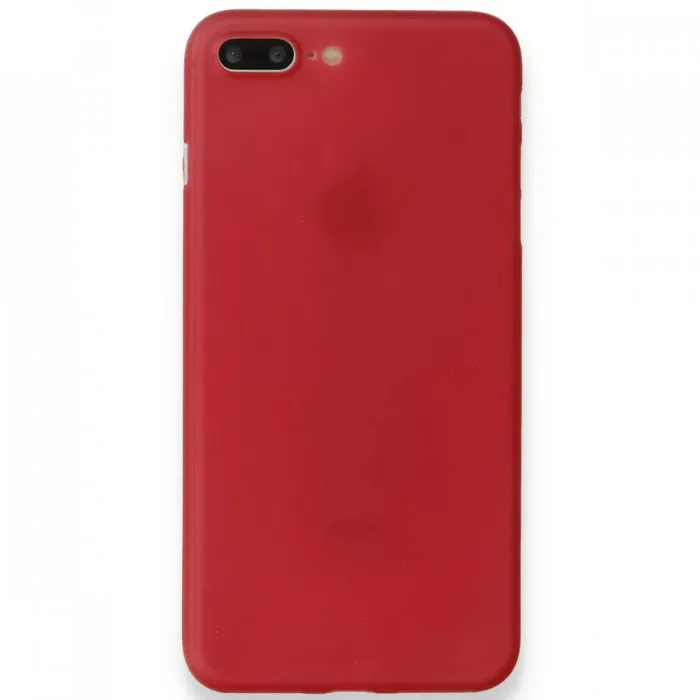Newface iPhone 8 Plus Kılıf PP Ultra İnce Kapak - Kırmızı