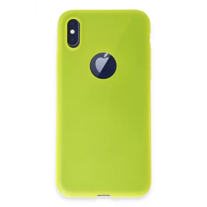 Newface iPhone X Kılıf First Silikon - Parlak Sarı