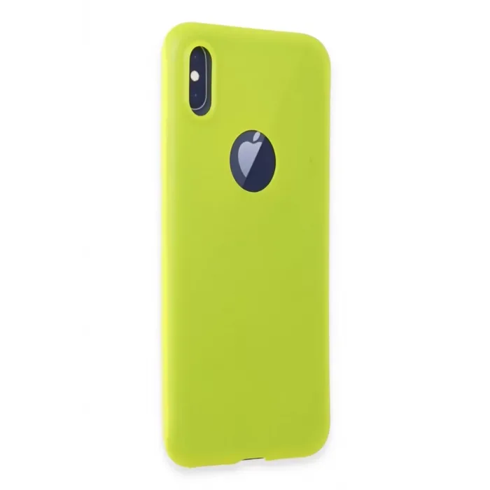 Newface iPhone X Kılıf First Silikon - Parlak Sarı