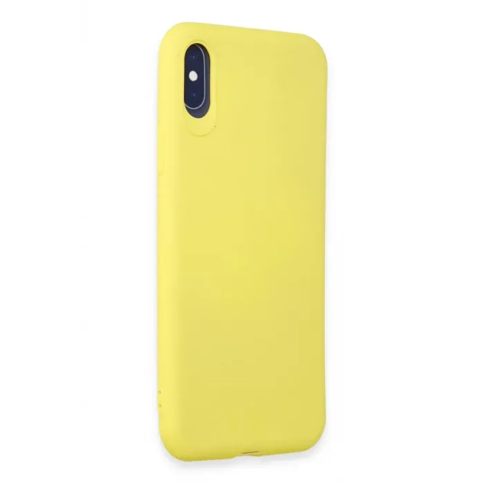Newface iPhone X Kılıf First Silikon - Sarı