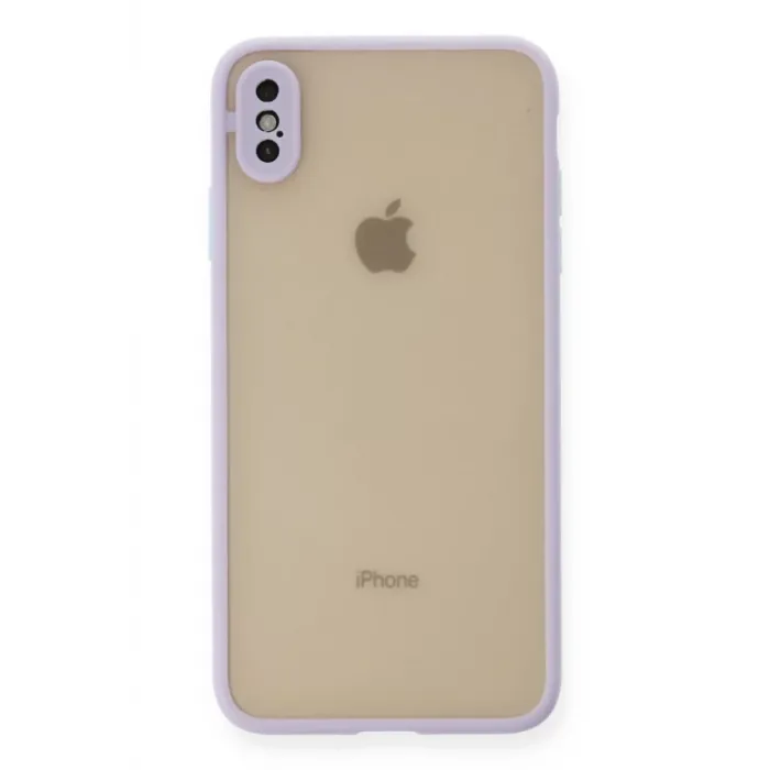 Newface iPhone X Kılıf Montreal Silikon Kapak - Mor