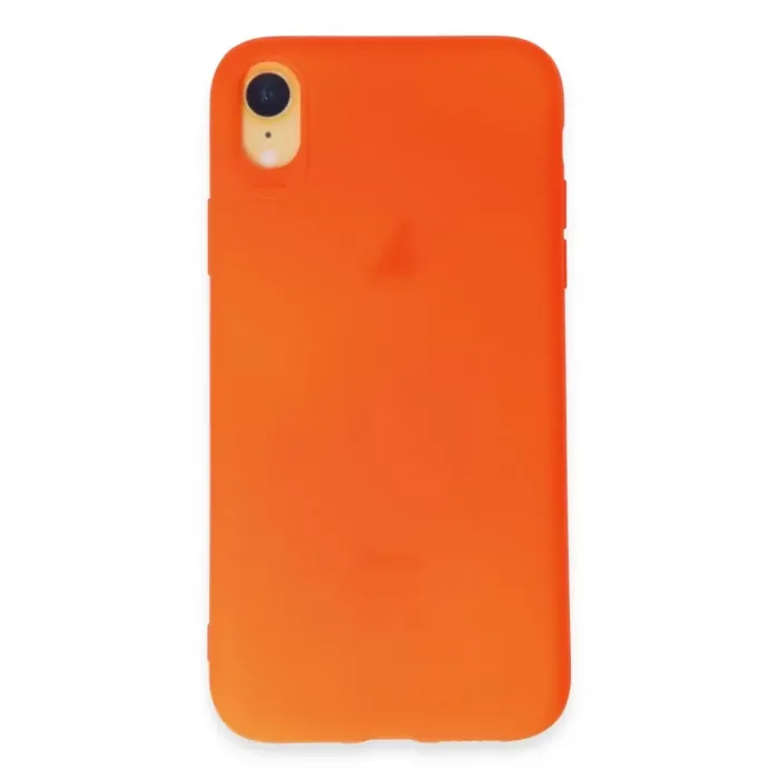 Newface Apple iPhone XR Kılıf First Silikon - Parlak Turuncu