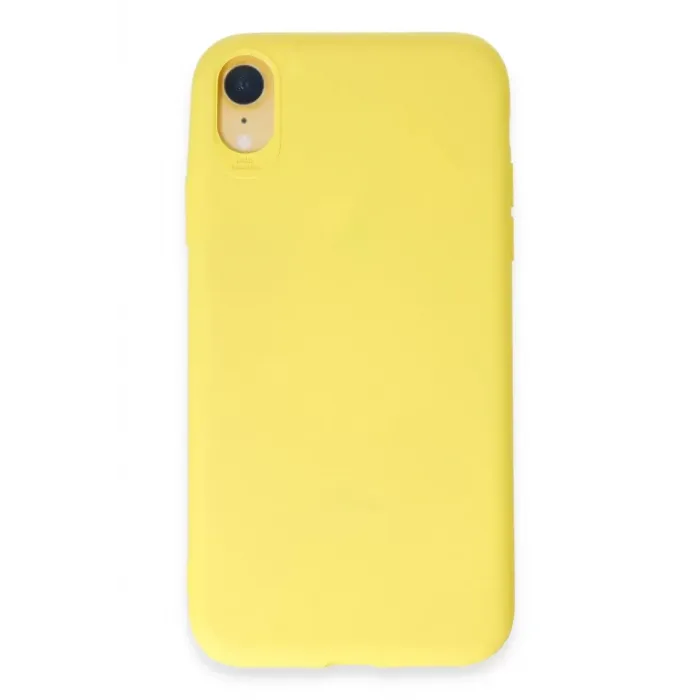 Newface iPhone XR Kılıf First Silikon - Sarı