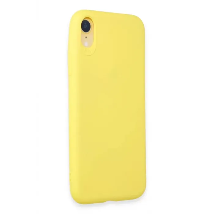 Newface iPhone XR Kılıf First Silikon - Sarı