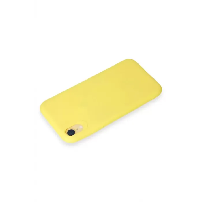 Newface iPhone XR Kılıf First Silikon - Sarı
