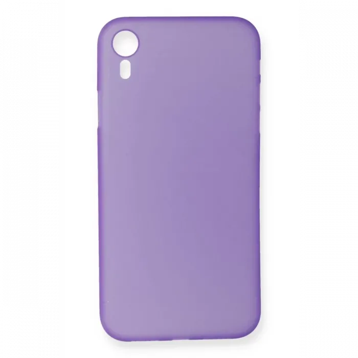 Newface iPhone XR Kılıf PP Ultra İnce Kapak - Mor