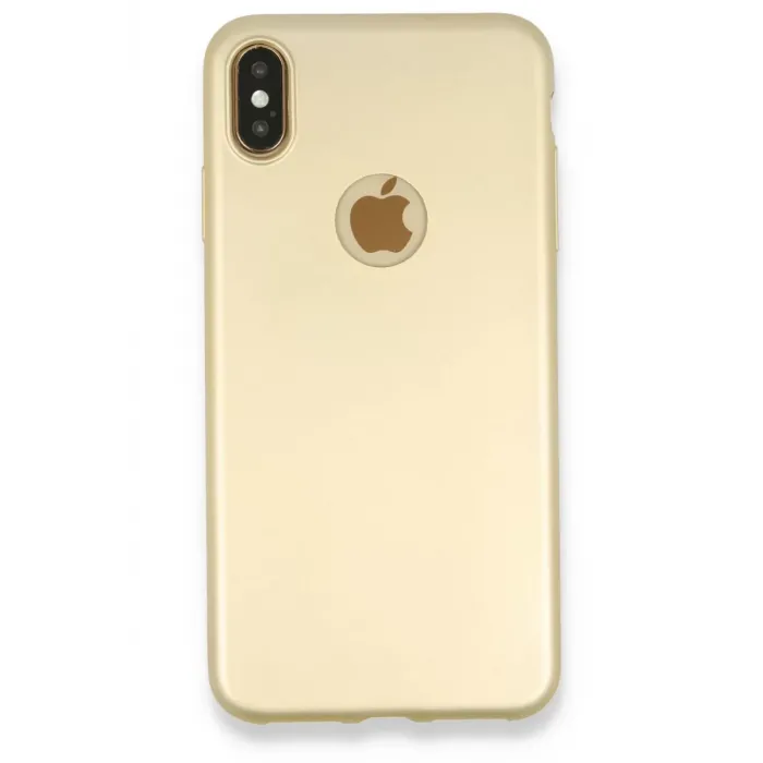 Newface iPhone XS Max Kılıf First Silikon - Gold