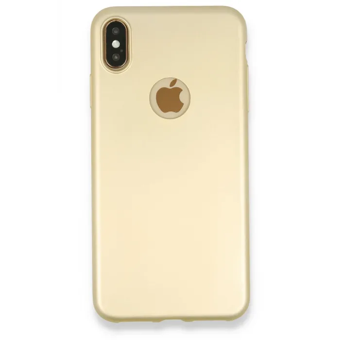 Newface iPhone XS Max Kılıf First Silikon - Gold