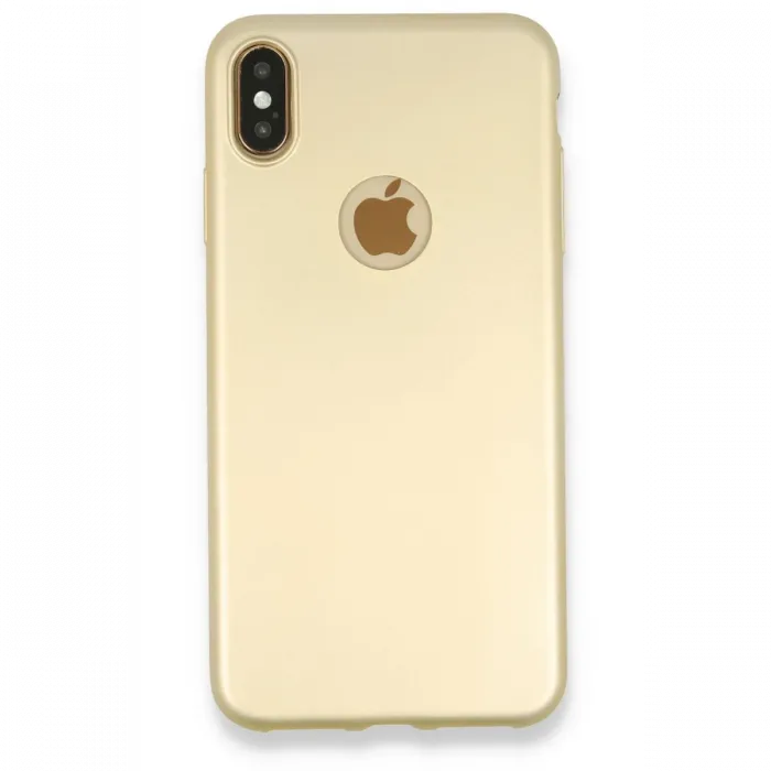 Newface iPhone XS Max Kılıf First Silikon - Gold