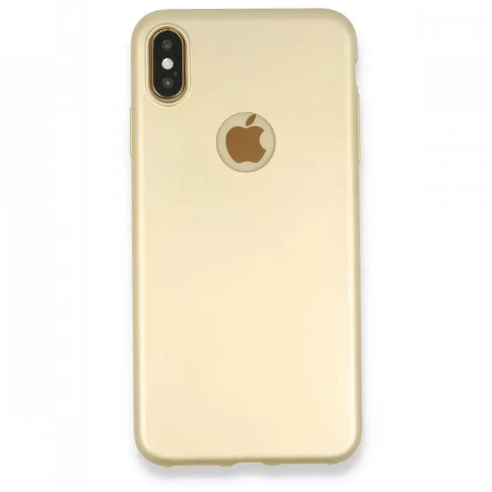 Newface iPhone XS Max Kılıf First Silikon - Gold