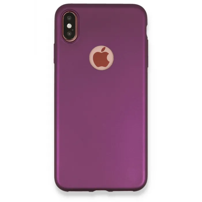 Newface iPhone XS Max Kılıf First Silikon - Mürdüm