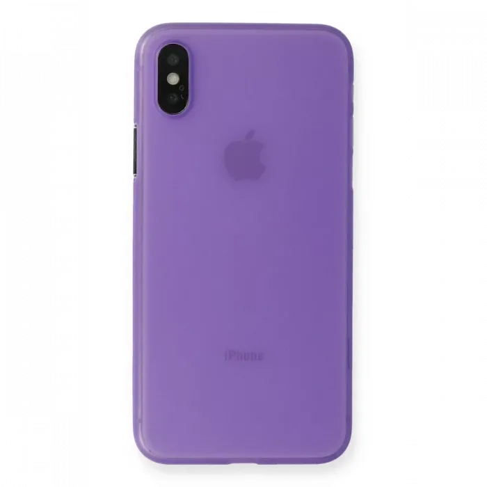 Newface iPhone XS Max Kılıf PP Ultra İnce Kapak - Mor