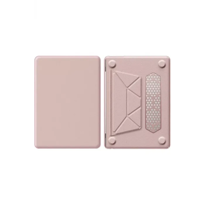 Newface Macbook Pro 14 2021 Macbook Deri Kapak - Pembe