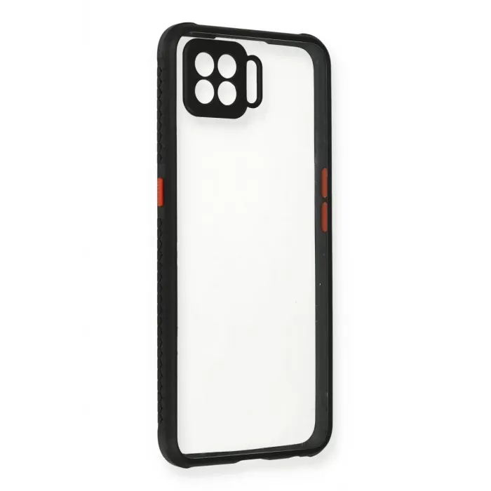 Newface Oppo A73 Kılıf Miami Şeffaf Silikon - Siyah