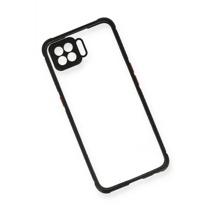 Newface Oppo A73 Kılıf Miami Şeffaf Silikon - Siyah