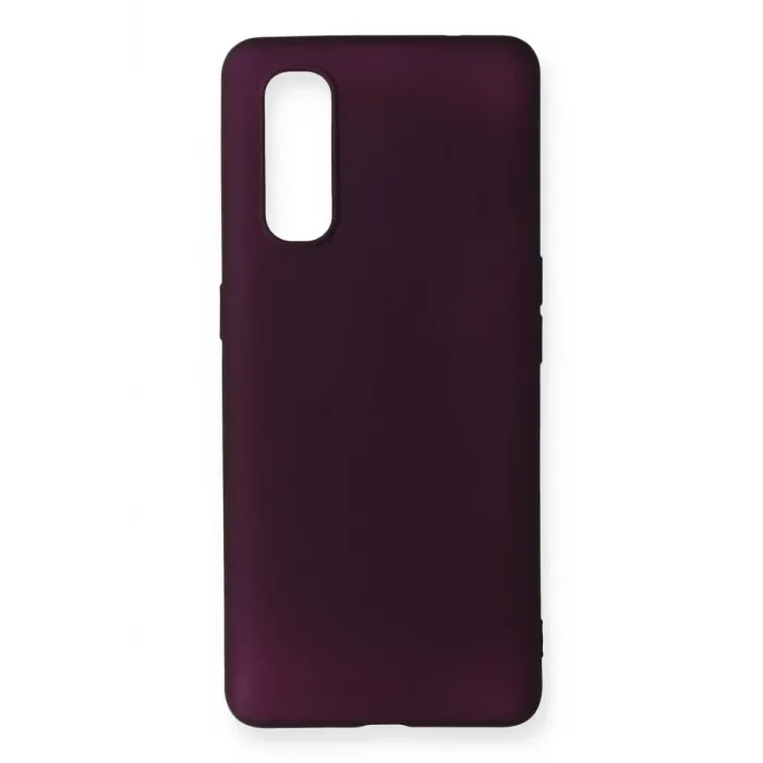 Newface Oppo Find X2 Kılıf First Silikon - Mürdüm
