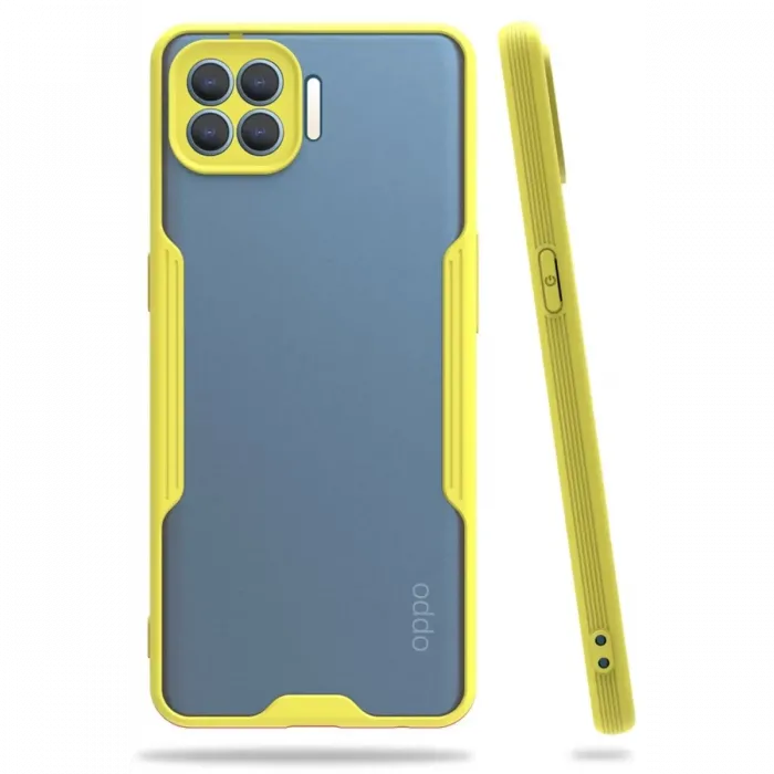 Newface Oppo Reno 4 Lite Kılıf Platin Silikon - Sarı