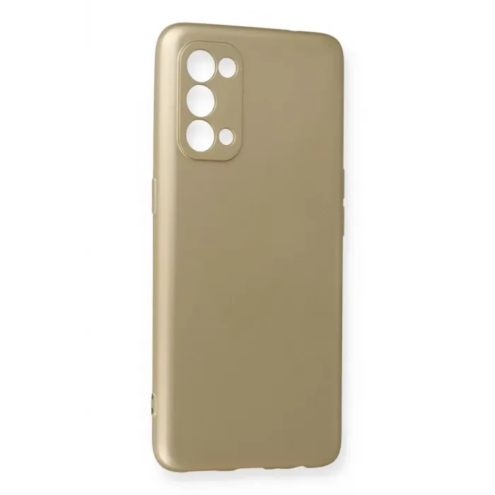 Newface Oppo Reno 5 Kılıf First Silikon - Gold