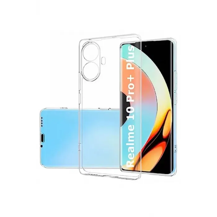 Newface Realme 10 Pro Plus 5G Kılıf Lüx Şeffaf Silikon