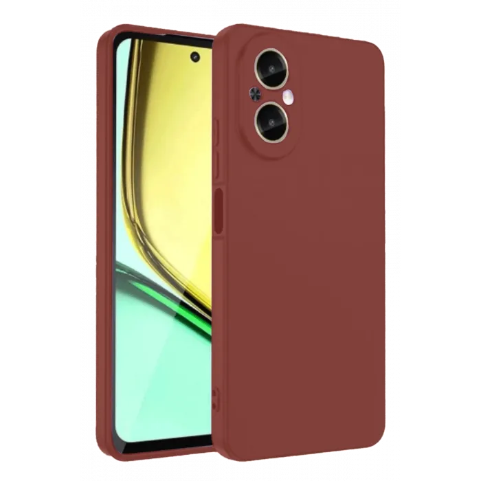 Newface Realme 12 Lite Kılıf First Silikon - Bordo