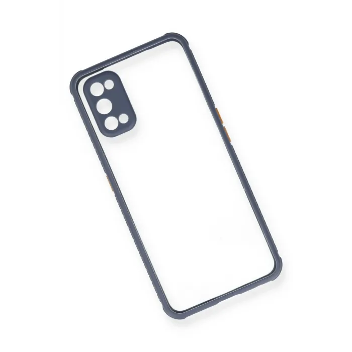 Newface Realme 7 Pro Kılıf Miami Şeffaf Silikon - Gri