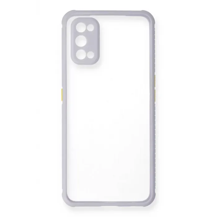 Newface Realme 7 Pro Kılıf Miami Şeffaf Silikon - Lila