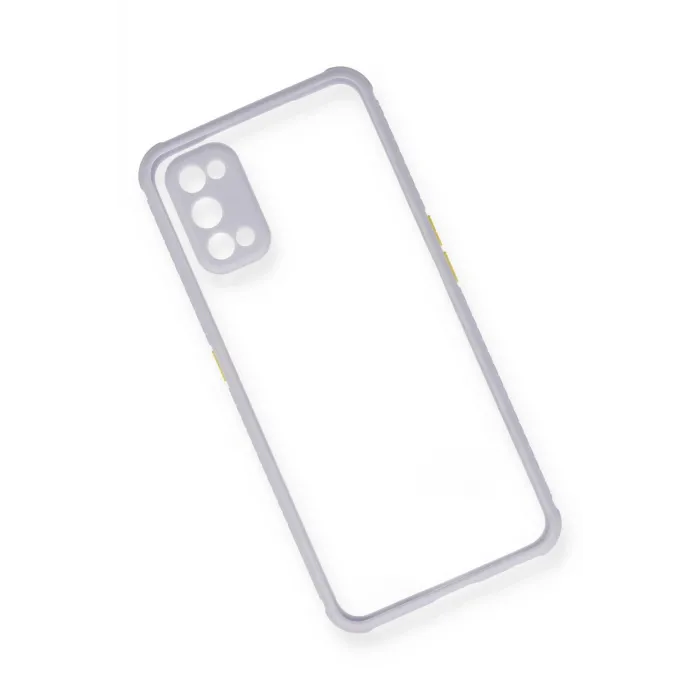 Newface Realme 7 Pro Kılıf Miami Şeffaf Silikon - Lila