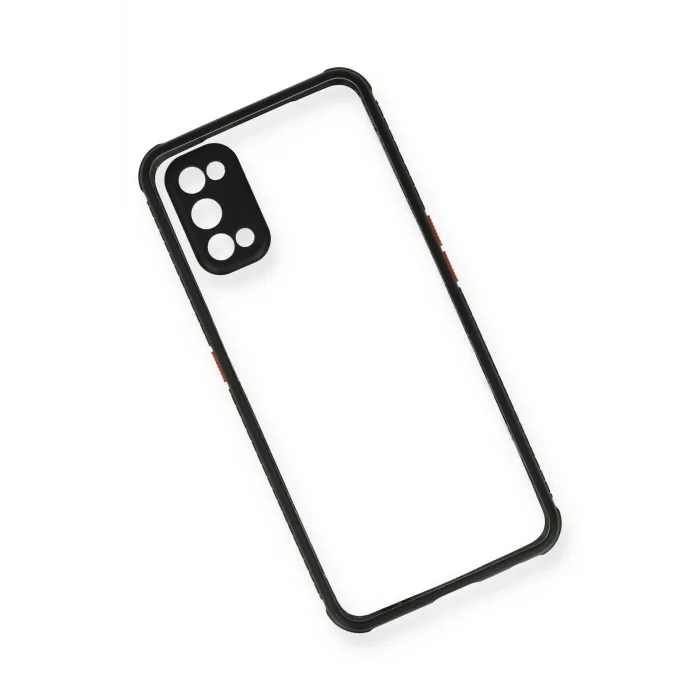 Newface Realme 7 Pro Kılıf Miami Şeffaf Silikon - Siyah