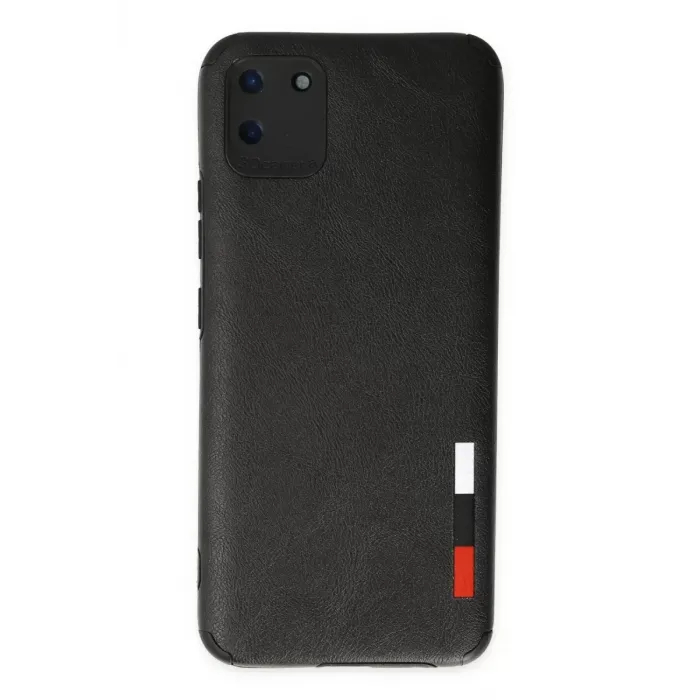 Newface Realme C11 Kılıf Loop Deri Silikon - Siyah
