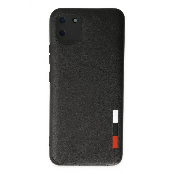 Newface Realme C11 Kılıf Loop Deri Silikon - Siyah