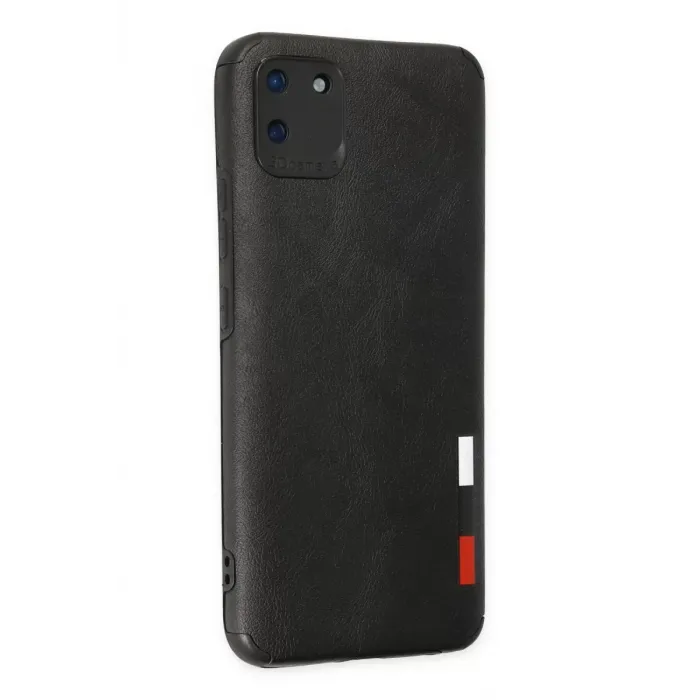 Newface Realme C11 Kılıf Loop Deri Silikon - Siyah