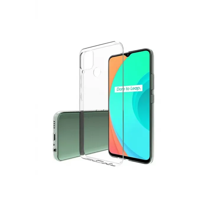Newface Realme C15 Kılıf Lüx Şeffaf Silikon