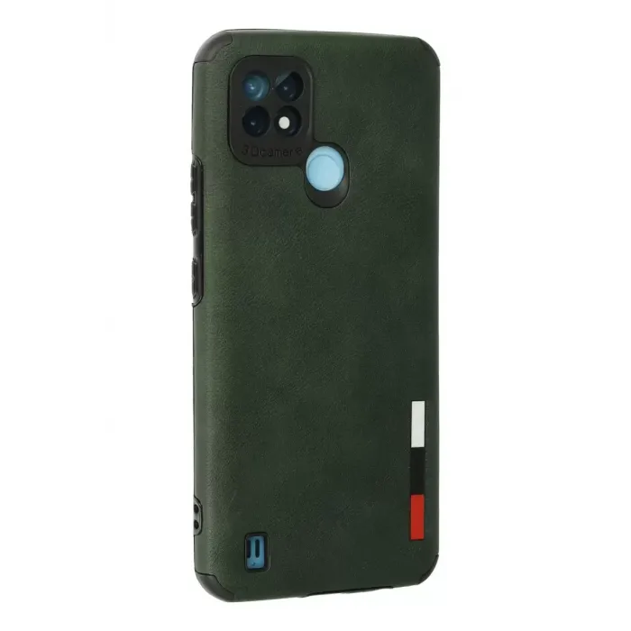 Newface Realme C21 Kılıf Loop Deri Silikon - Yeşil