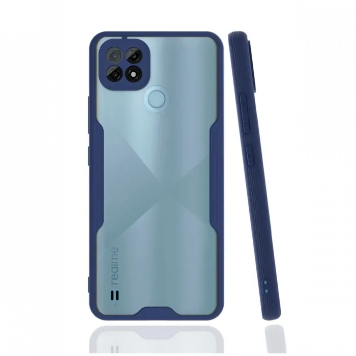 Newface Realme C21 Kılıf Platin Silikon - Lacivert